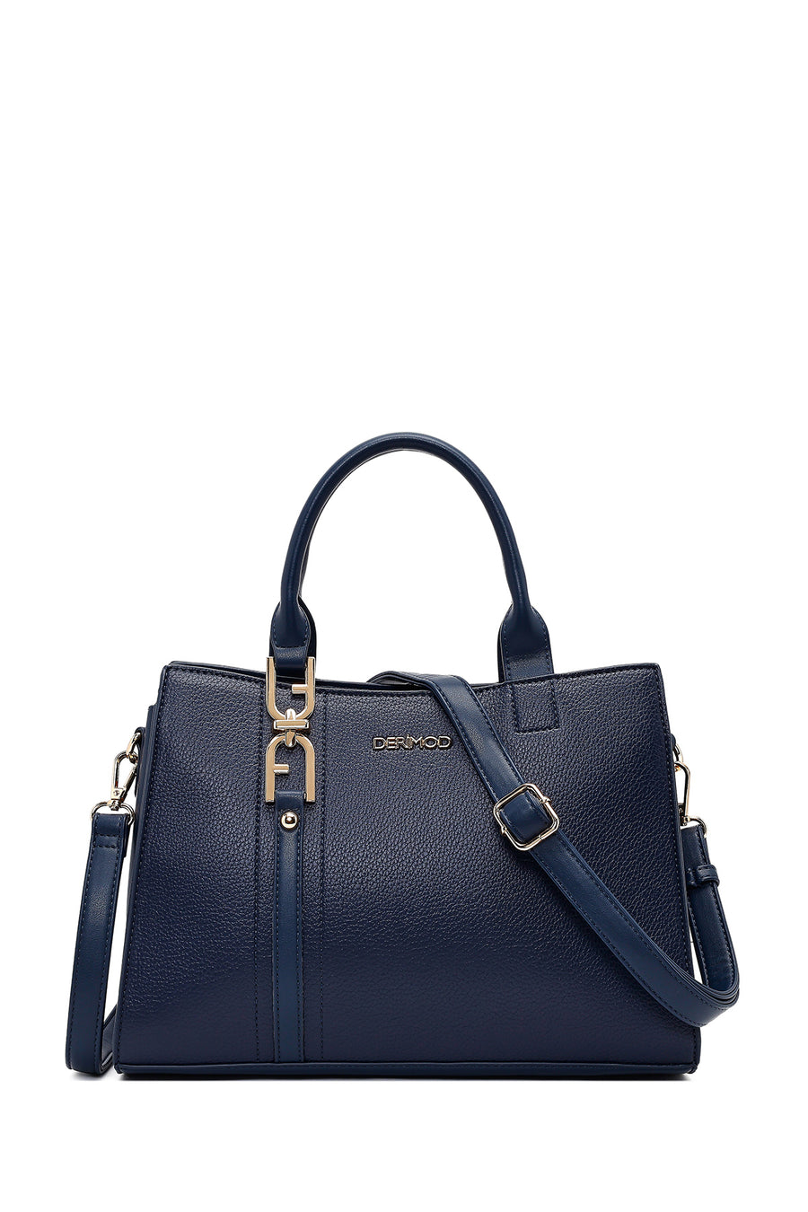 Women's Navy Blue Long Strap Classic Shoulder Bag 25WBD2855FT | Derimod