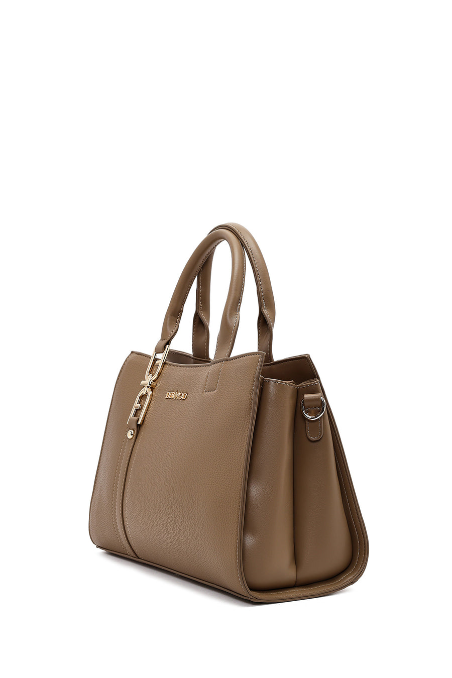 Women's Taupe Long Strap Classic Shoulder Bag