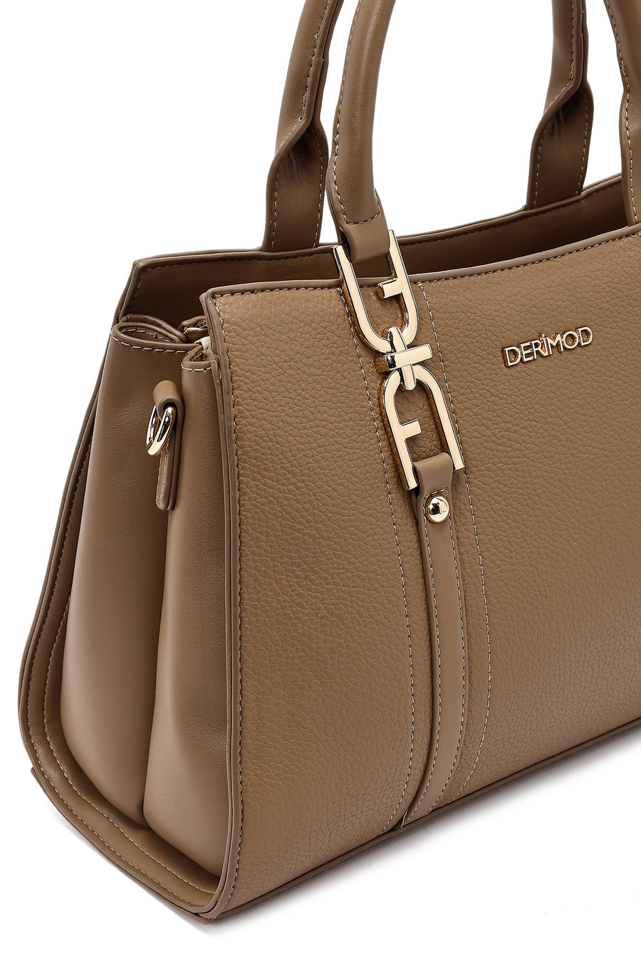 Women's Taupe Long Strap Classic Shoulder Bag