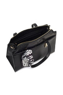 Women's Black Long Strapped Patterned Shoulder Bag | Derimod
