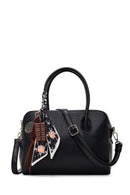 Women's Black Long Strapped Charm Classic Shoulder Bag | Derimod