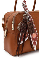Women's Tan Long Strap Charm Classic Shoulder Bag | Derimod