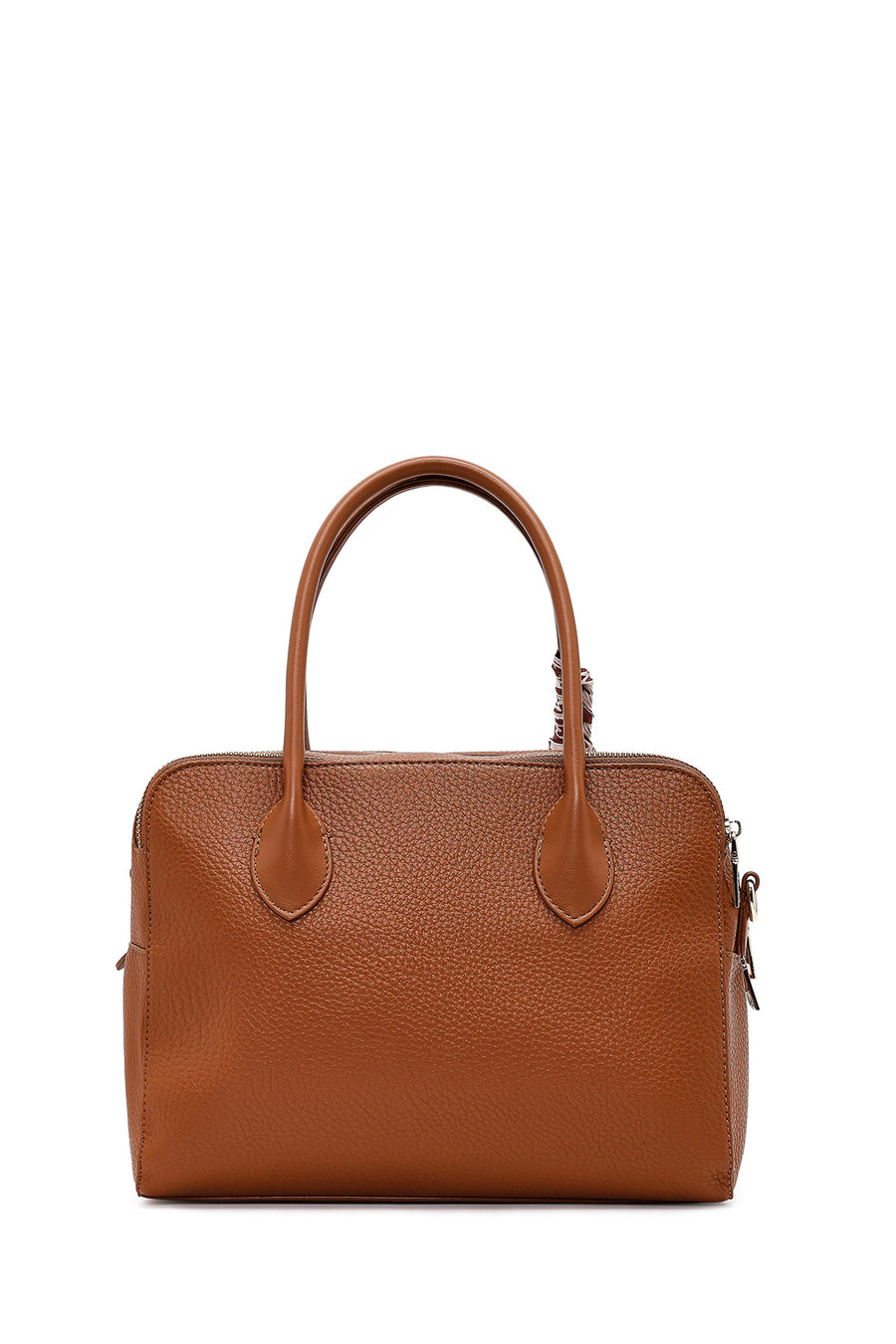 Women's Tan Long Strap Charm Classic Shoulder Bag