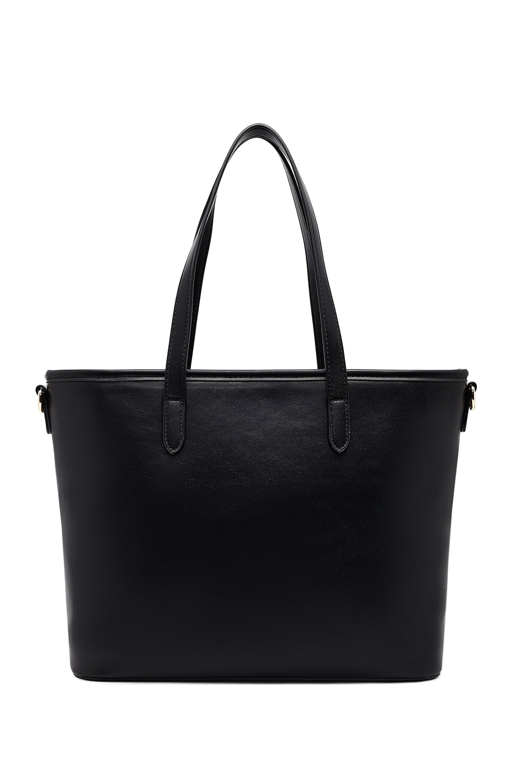 Kadın Siyah Baskılı Uzun Askılı Charmlı Klasik Omuz Çantası