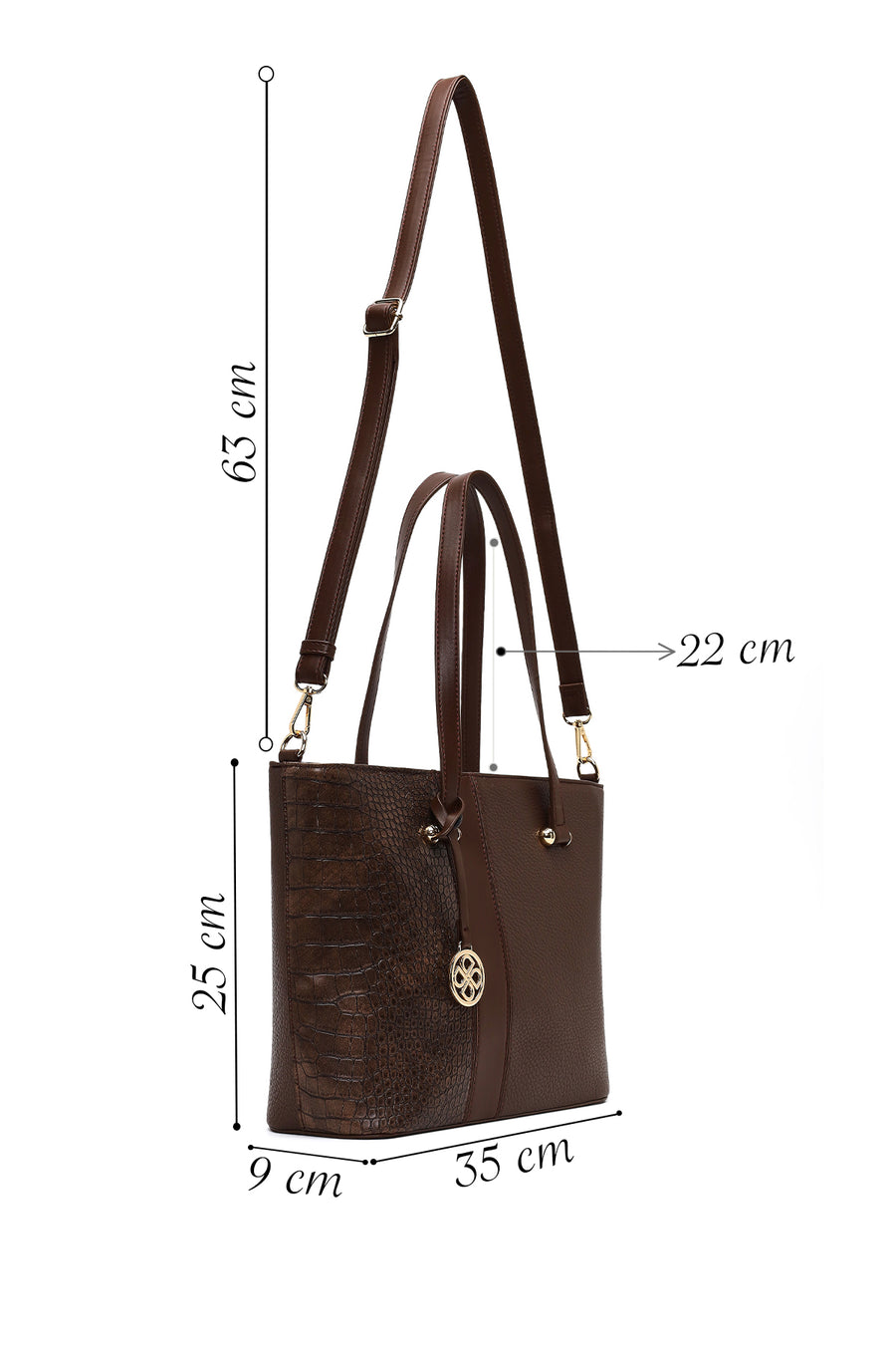 Women's Brown Long Strap Shoulder Bag