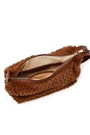 Women's Brown Long Strap Plush Shoulder Bag with Charms | Derimod