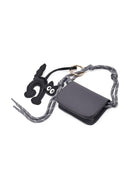 Women's Gray Long Strapped Plush Shoulder Bag with Charms | Derimod