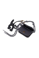 Women's Gray Long Strapped Plush Shoulder Bag with Charms | Derimod