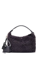 Women's Gray Long Strapped Plush Shoulder Bag with Charms | Derimod