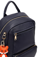 Women's Navy Blue Charm Backpack | Derimod
