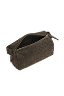 Women's Gray Long Strap Knitted Suede Crossbody Bag | Derimod