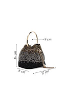 Women's Black Embellished Mini Evening Shoulder Bag | Derimod
