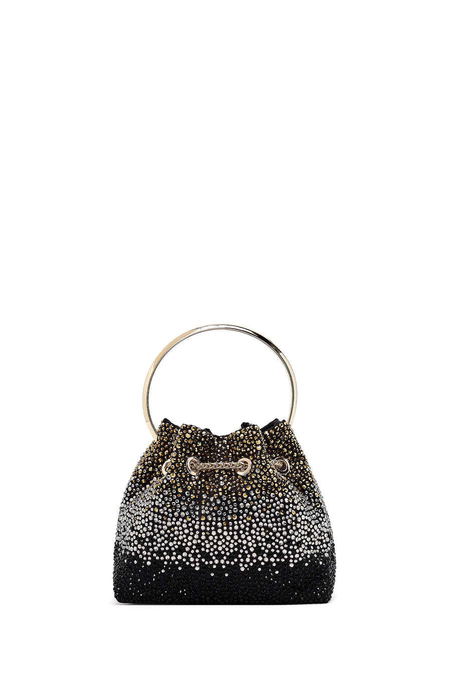 Women's Black Embellished Mini Evening Shoulder Bag