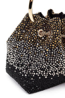 Women's Black Embellished Mini Evening Shoulder Bag | Derimod
