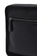Men's Black Leather Messenger Bag | Derimod
