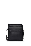 Men's Black Leather Messenger Bag | Derimod