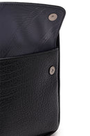 Men's Black Leather Messenger Bag | Derimod