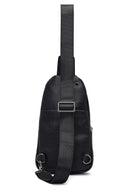 Men's Black Leather Crossbody Bag | Derimod