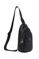 Men's Black Leather Crossbody Bag | Derimod