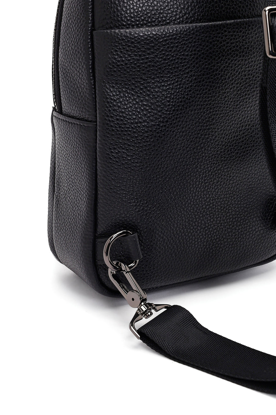 Men's Black Leather Crossbody Bag