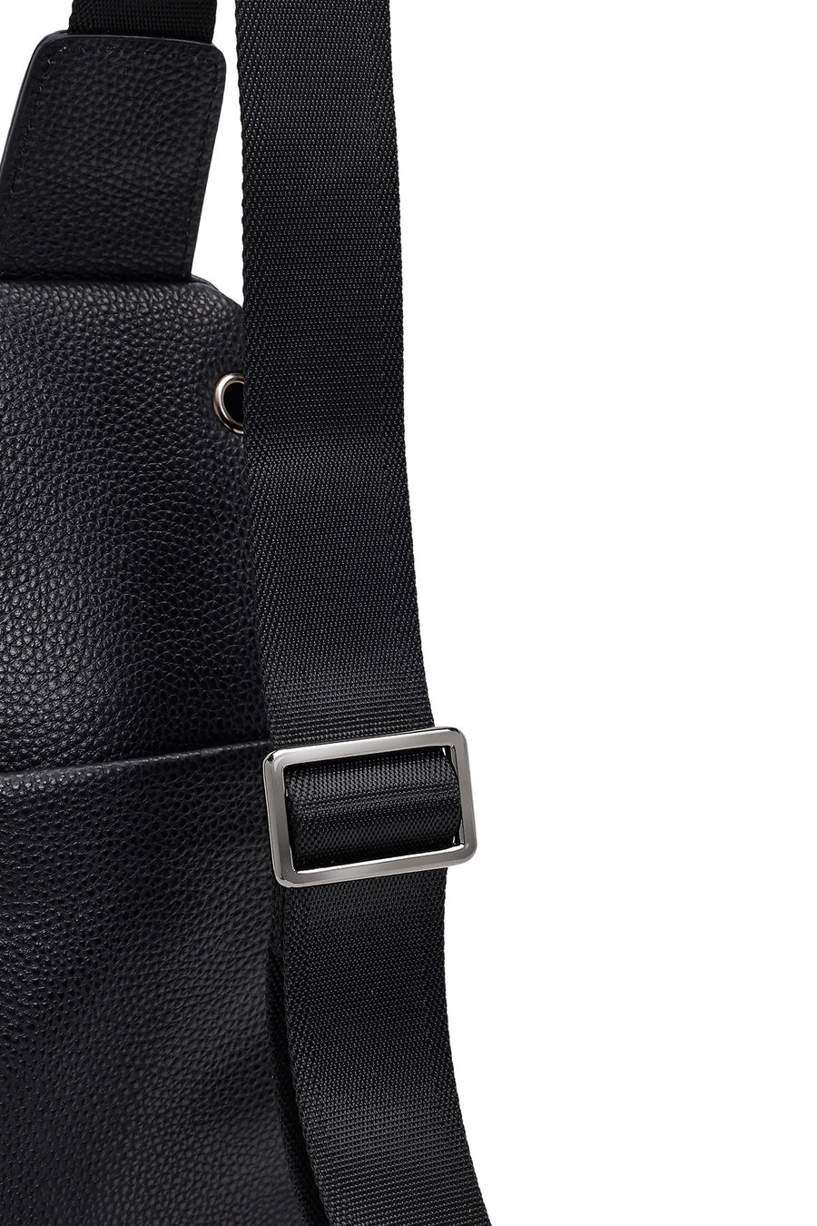 Men's Black Leather Crossbody Bag
