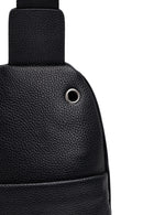 Men's Black Leather Crossbody Bag | Derimod