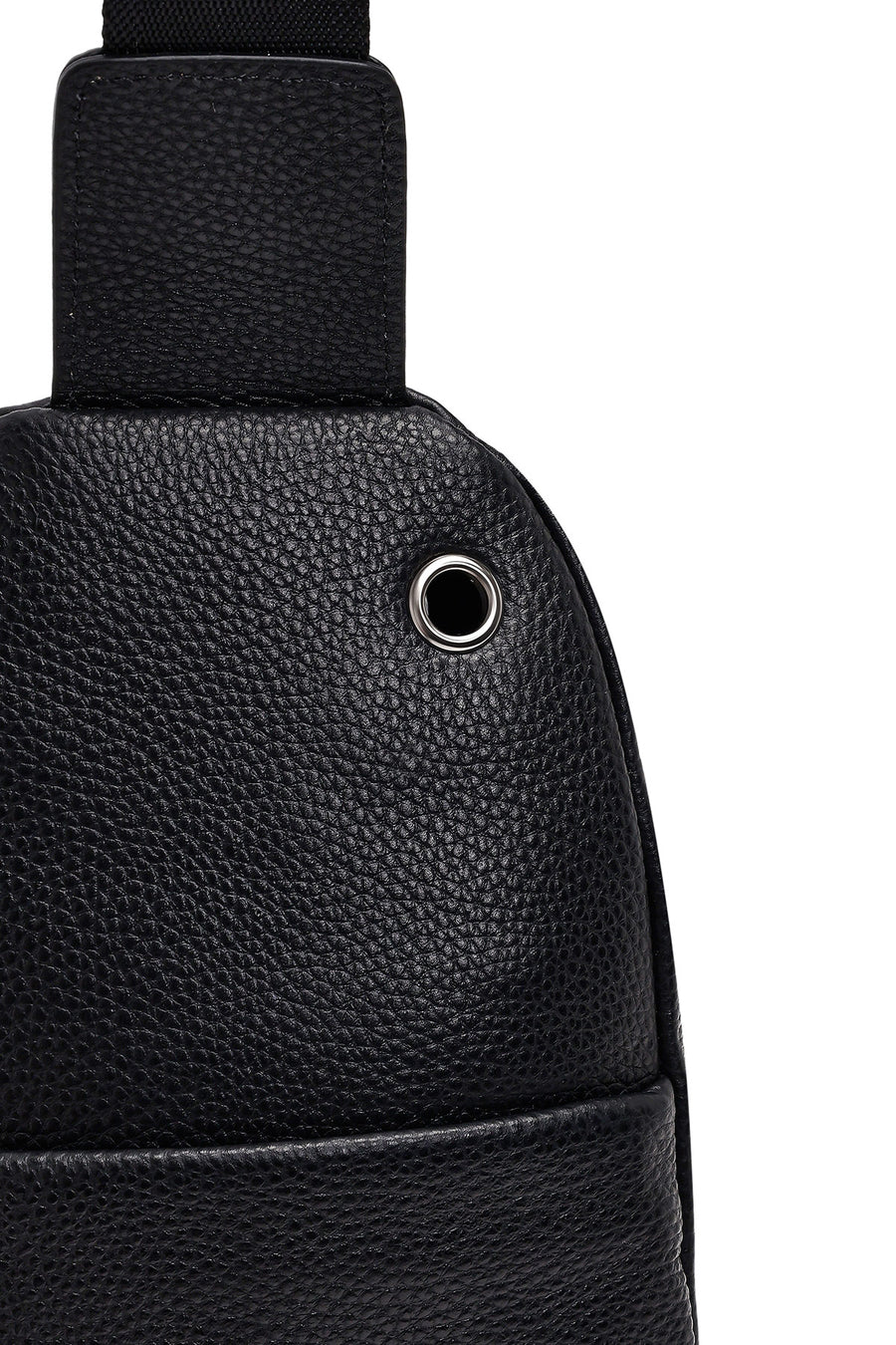 Men's Black Leather Crossbody Bag