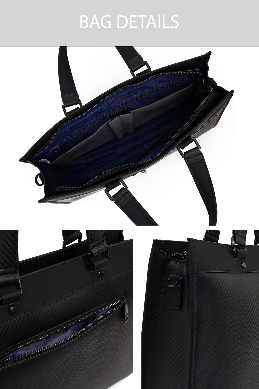 Men's Black Mini Briefcase