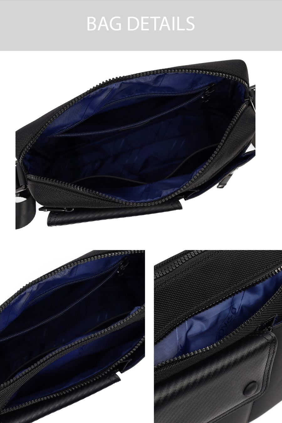 Men's Black Mini Messenger Bag