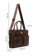 Men's Brown Long Strap Briefcase | Derimod