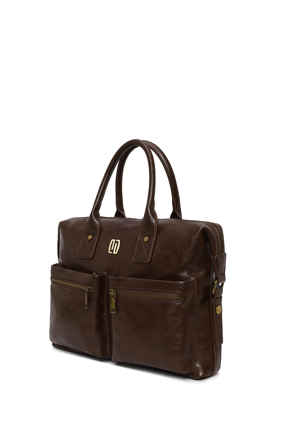 Men's Brown Long Strap Briefcase