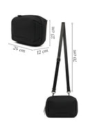 D-Pack Men's Black Fabric Handbag | Derimod