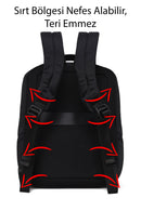 D-Pack Unisex Black Fabric Backpack | Derimod