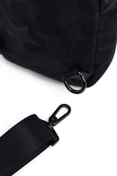 Men's Navy Printed Fabric Crossbody Bag | Derimod