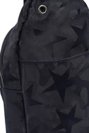 Men's Navy Printed Fabric Crossbody Bag | Derimod