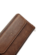 Men's Brown Mini Leather Handbag | Derimod