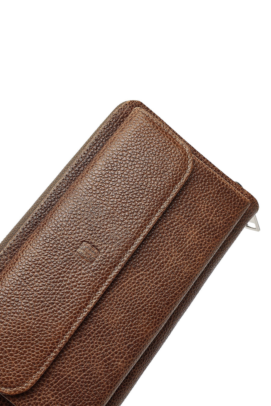 Men's Brown Mini Leather Handbag