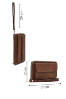 Men's Brown Mini Leather Handbag | Derimod