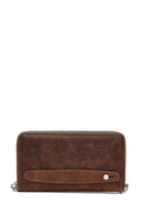 Men's Brown Mini Leather Handbag | Derimod