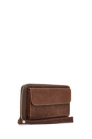 Men's Brown Mini Leather Handbag | Derimod