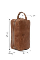 Male Brown Leather Handbag | Derimod