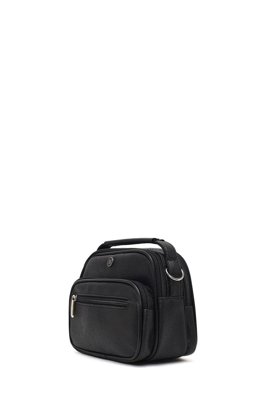 Men's Black Long Strap Handbag