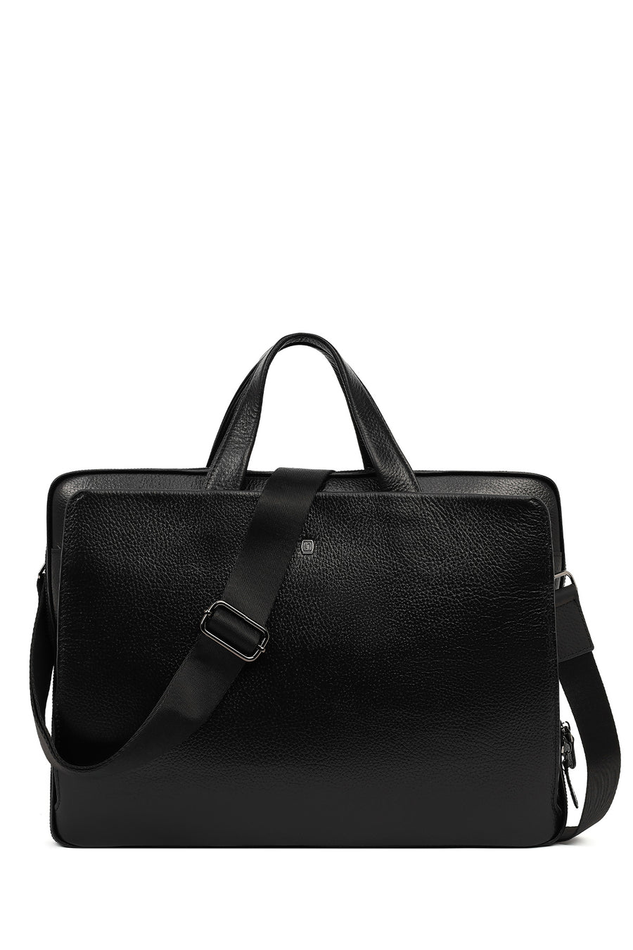 Men's Black Long Strap Leather Briefcase 25WBD3530FT | Derimod