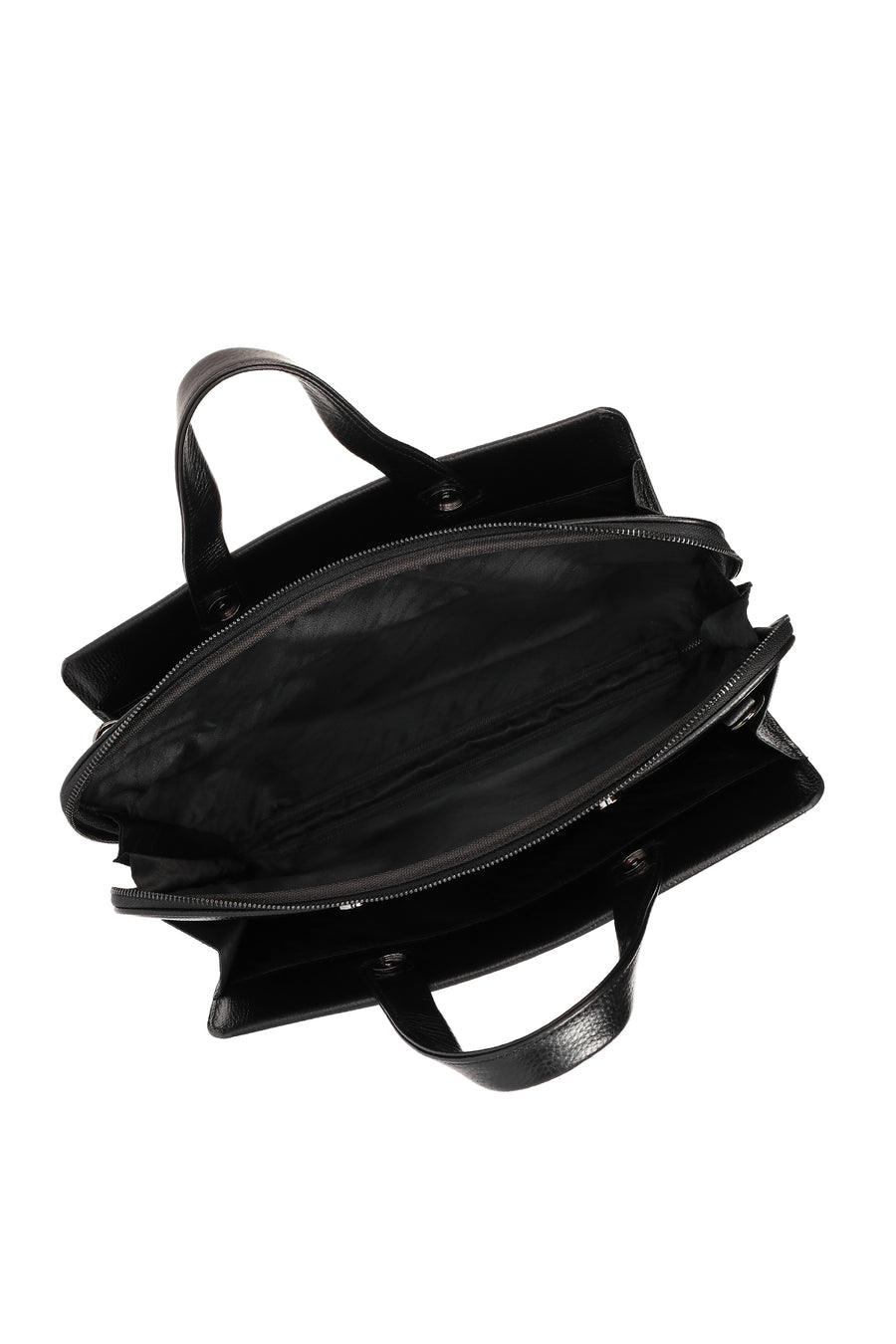 Men's Black Long Strap Leather Briefcase