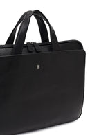 Men's Black Long Strap Leather Briefcase | Derimod
