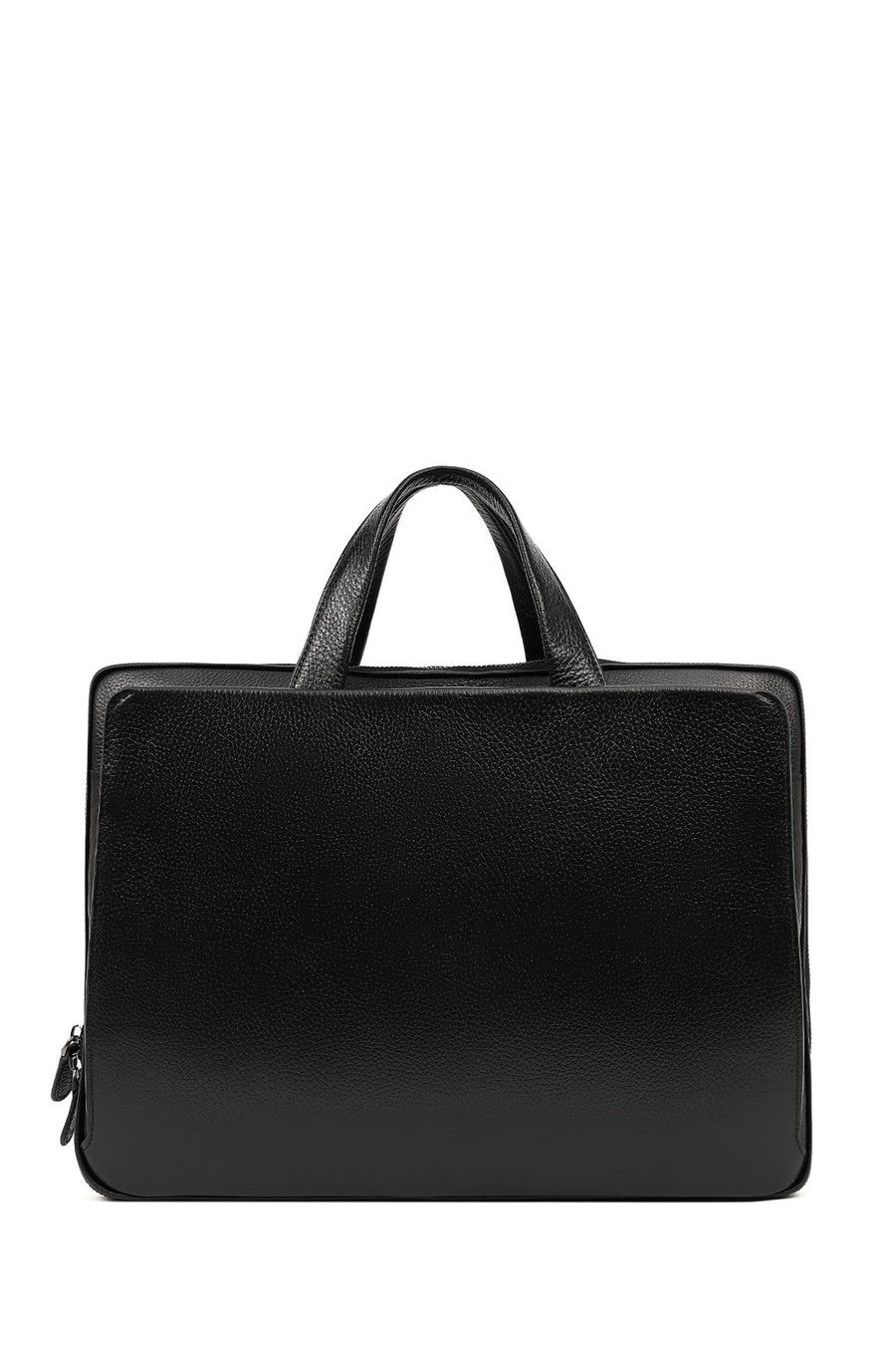 Men's Black Long Strap Leather Briefcase