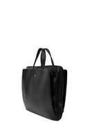 Men's Black Long Strap Leather Briefcase | Derimod