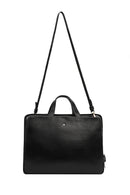 Men's Black Long Strap Leather Briefcase | Derimod