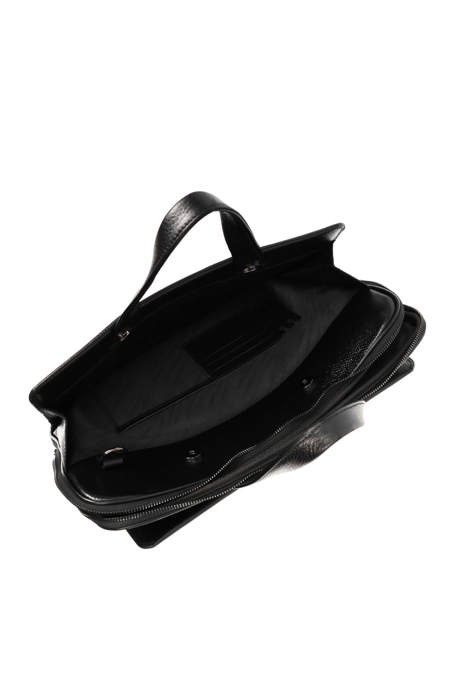 Men's Black Long Strap Leather Briefcase