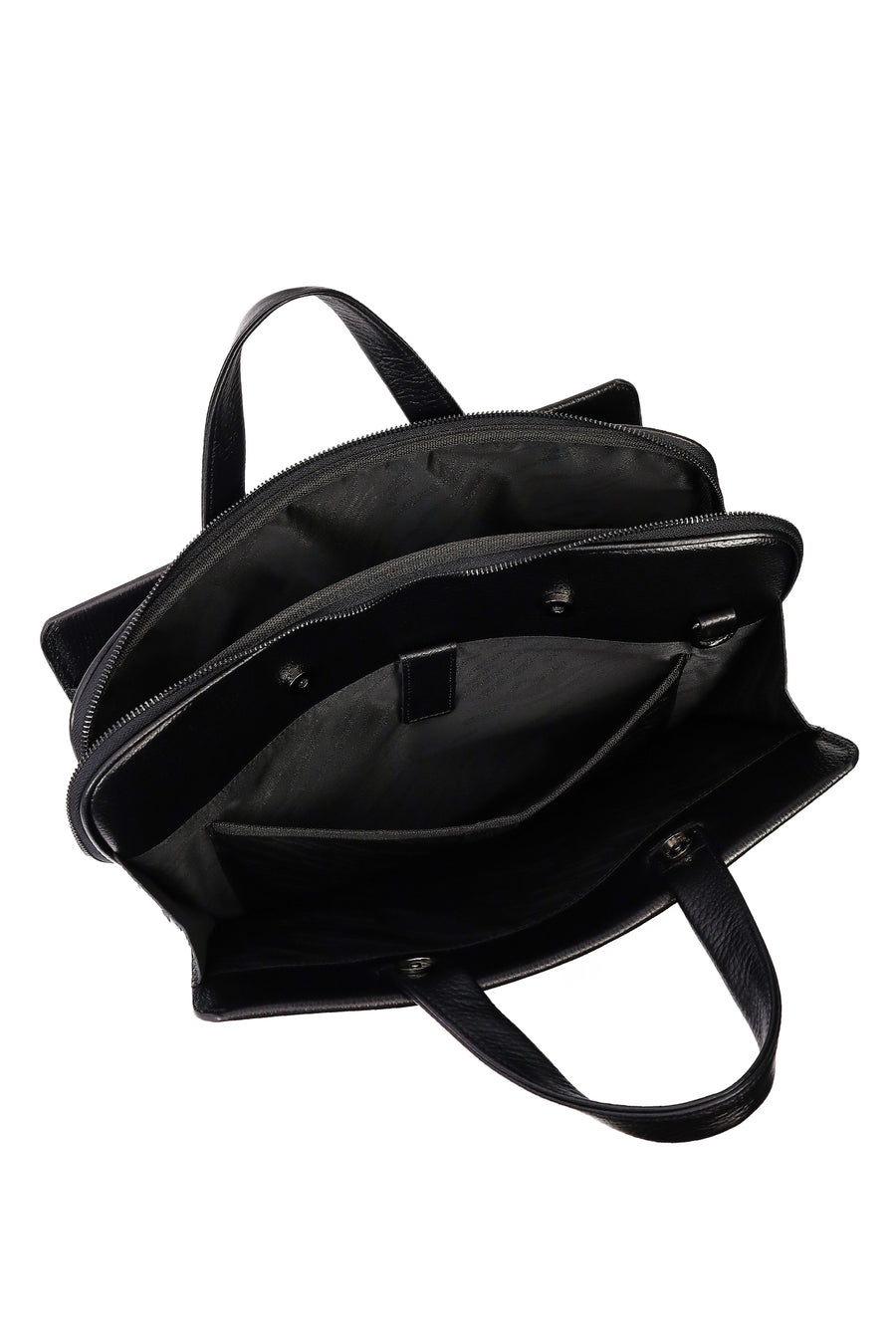 Men's Black Long Strap Leather Briefcase